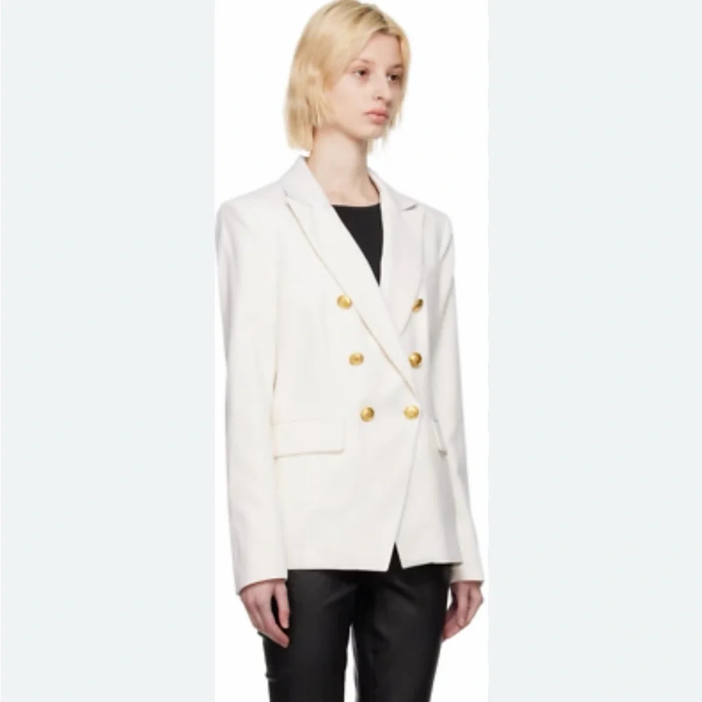 rag & bone cream Preston Double Breasted Blazer - Picture 1 of 3